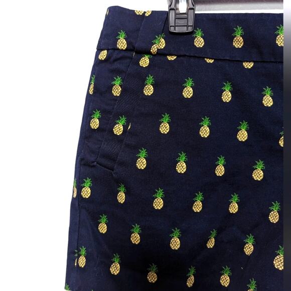 J Crew Navy Blue Pineapple Chino Stretch Shorts Size 12 - Picture 3 of 7